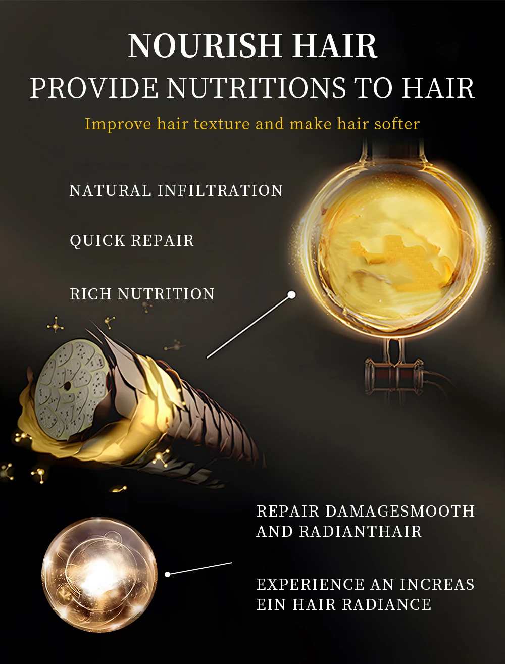 Conditioner For Hair Oil Hair Care Repair Damaged Hair Repair Serum Oil Anti Hairs Loss Clear Hydrating Conditioner Dropship