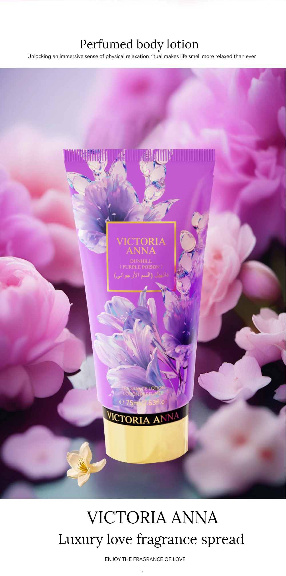 Victoria Anna Whiten Cream Floral Fruity Body Milk Body Cream Lasting Fresh Fragrance Spray Gift Box Body Lotion Set