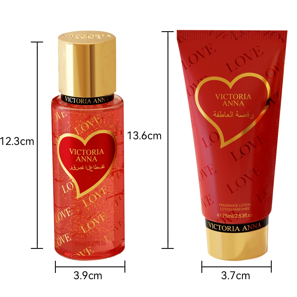 Moisturizing And Lasting Light Fragrance Victorian Fragrance Body Lotion Spray Skicare Set