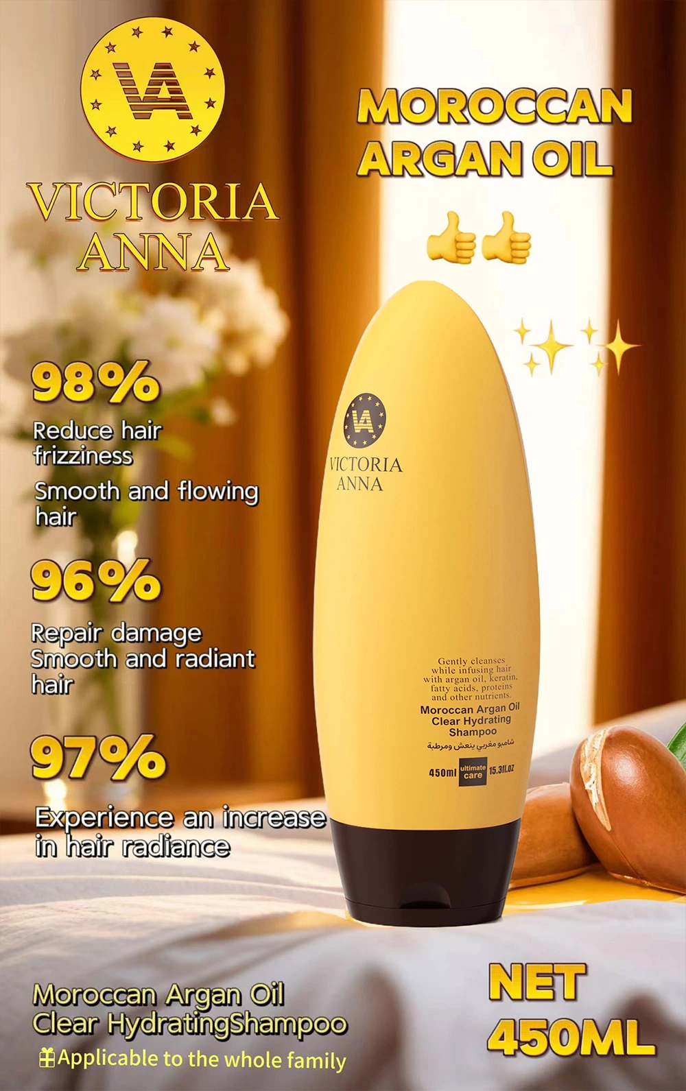 Wholesale Best Hair Care Set Sulfate Free Morocco Argan Oil Organic Hair Shampoo And Conditioner