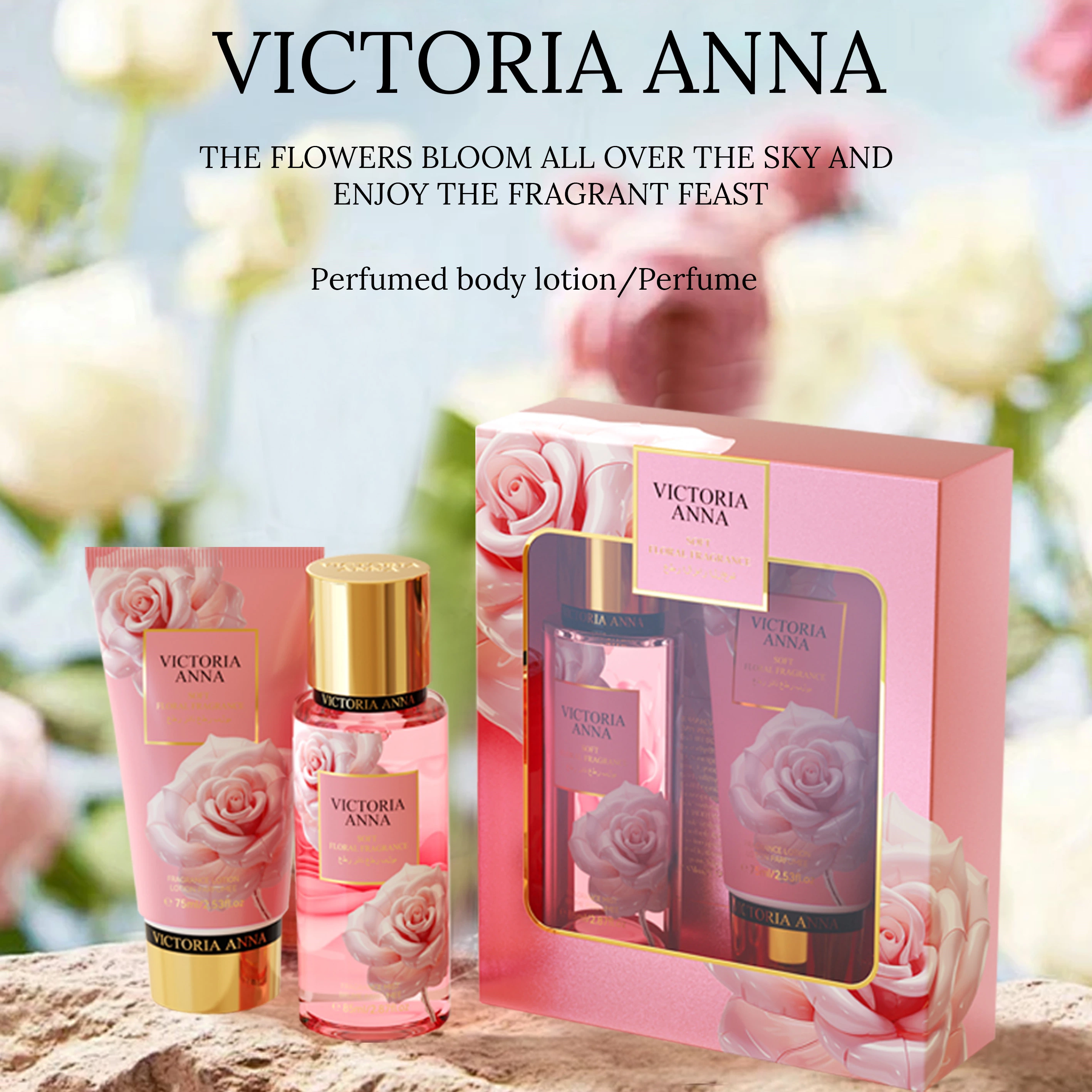 VICTORIA ANNA Exquisite Perfume Set A Captivating Blend of Oriental Floral and Fruity Notes (Eau de Toilette EDT)