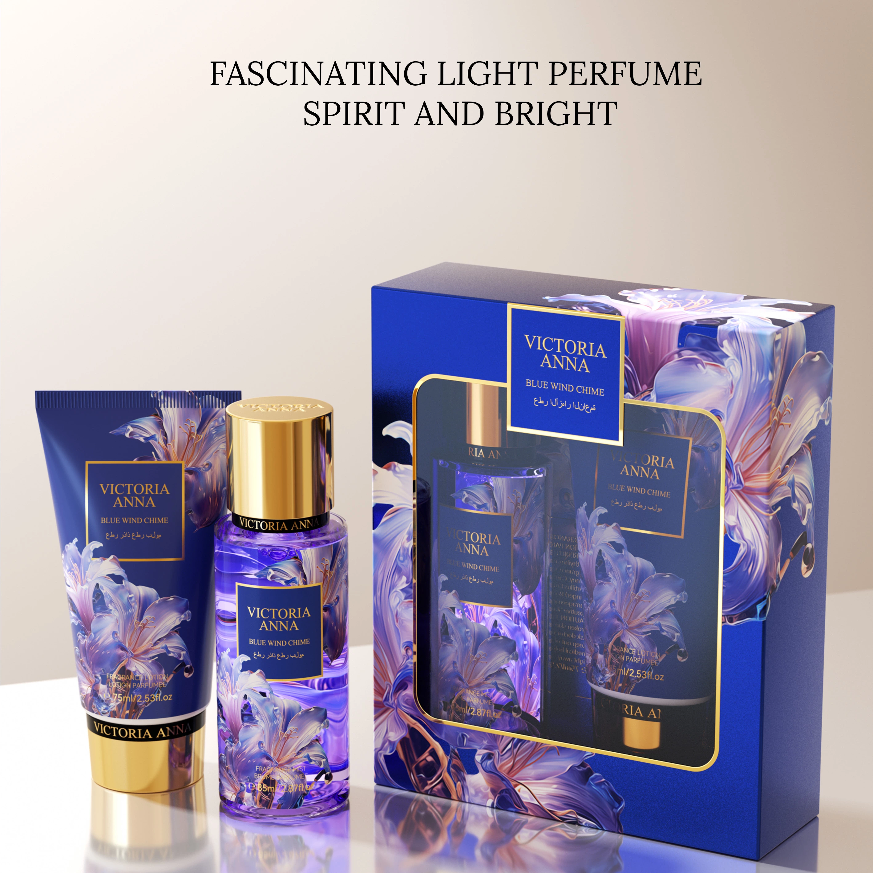 VICTORIA ANNA Fragrance Body Lotion Set has a sweet and soft fragrance that lasts long It includes women perfume