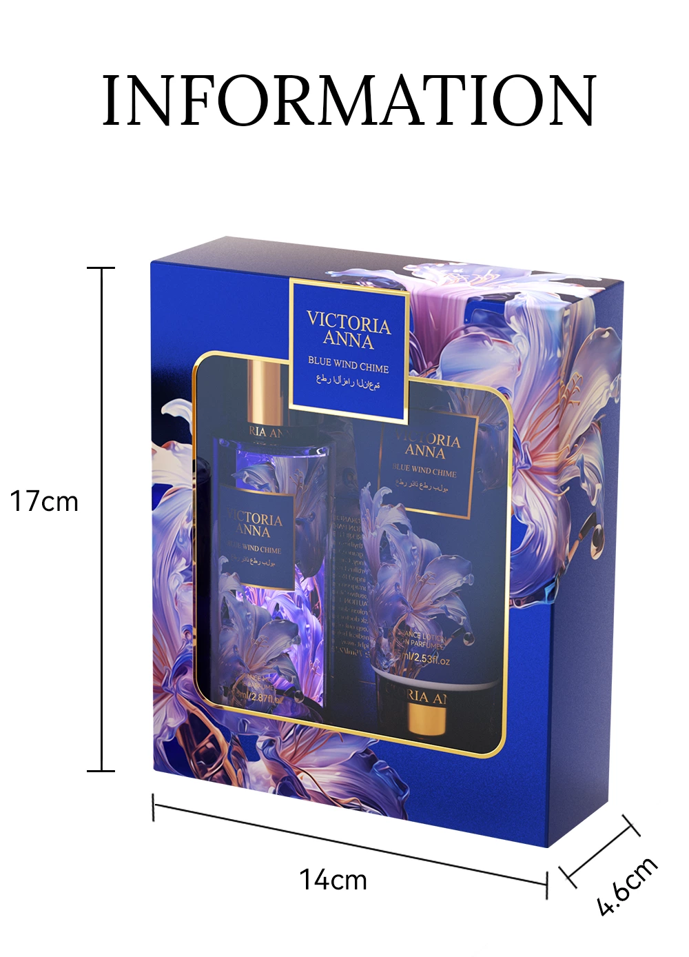 VICTORIA ANNA Fragrance Body Lotion Set has a sweet and soft fragrance that lasts long It includes women perfume