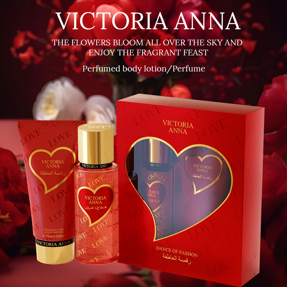 VICTORIA ANNA fragrance series women perfume has a very rich fragrance It a set of perfume and body lotion