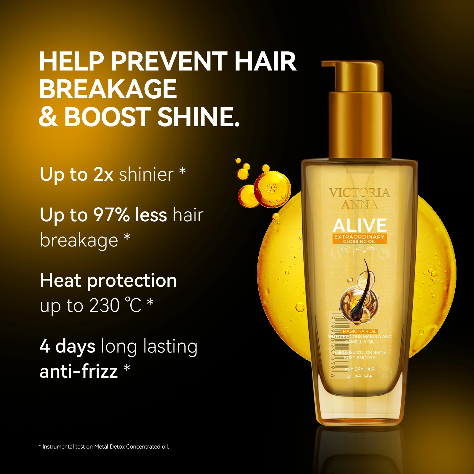 Victoria Anna Hair Care Oil Repairs Hair Layer By Layer, Making It Smoother And More Shiny