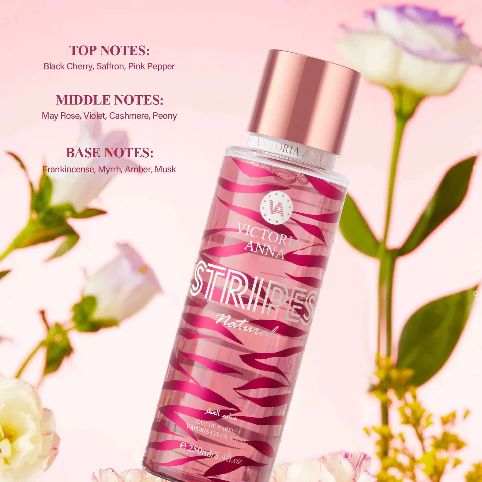 Floral Amber Fragrance Burning Crimson Stripes National Victoria Anna Perfume Spray Fragrant 250ml