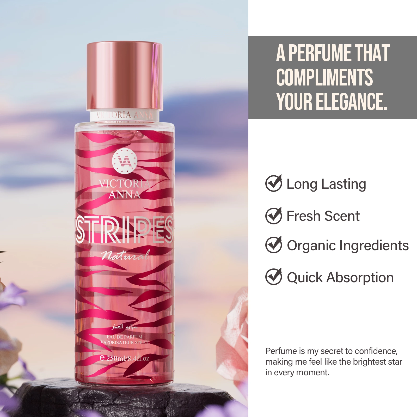 Floral Amber Fragrance Burning Crimson Stripes National Victoria Anna Perfume Spray Fragrant 250ml